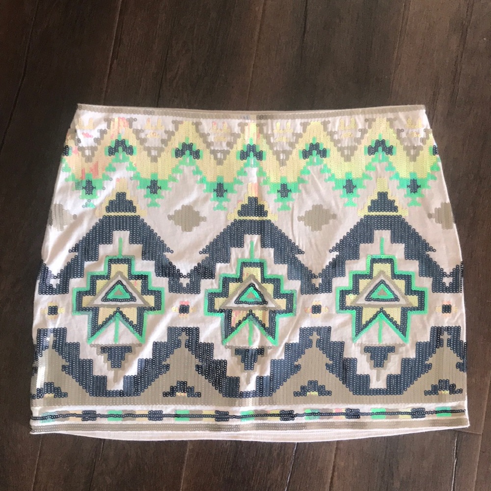 Express sequin mini skirt